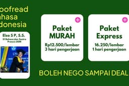 Proofread/editing/koreksi tulisan bahasa Indonesia yang efektif