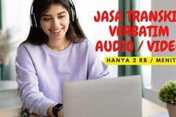 Transkip Verbatim Cepat (Audio Indonesia) 2RB/Menit