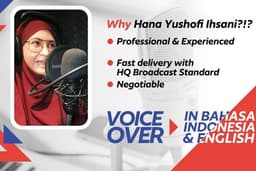 Voice Over Talent Wanita Bahasa Indonesia & Inggris - Cepat & Profesional 