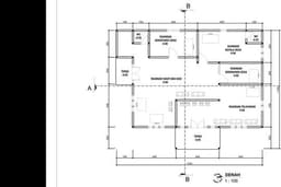 CAD rumah lantai 1 dan lantai 2 