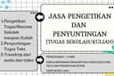 JASA PENGETIKAN TUGAS KULIAH/SEKOLAH, 1-3 HARI
