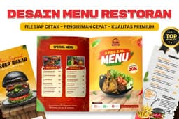 Desain menu restoran, pengerjaan cepat & kualitas terbaik