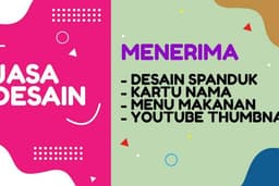 JASA DESAIN SPANDUK, KARTU NAMA, MENU MAKANAN, & YOUTUBE THUMBNAIL.