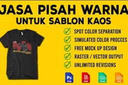 Pecah Warna + Gambar Ulang (Redesign) Untuk Keperluan Sablon