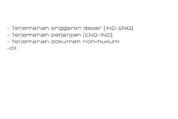 Penerjemahan Dokumen Hukum, Non-Hukum (ENG-IND, IND-ENG)