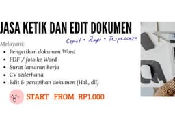 Jasa Ketik dan Edit Dokumen Word, Surat, dan CV (Cepat & Rapi)