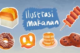 Ilustrasi makanan style unik