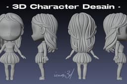 Jasa Desain 3D Character untuk Animasi, Game, Print, dll