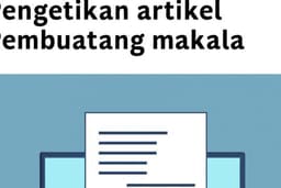 Pembuatan artikel dan pembuatan makala pengetikan ulang