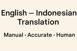 Professional English - Indonesian Translation