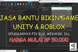 Jasa Scripting & Pembuatan Mekanik Game Unity (C#) atau Roblox (Luau)