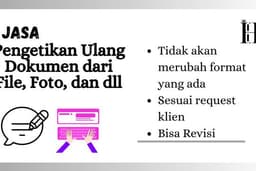 Jasa Pengetikan Ulang Dokumen dari File, Foto dan dll