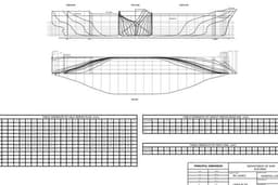 Open service drafter linesplan, general arragement and calculate Excel sheet