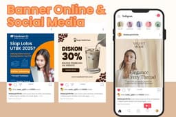 Desain Banner Online & Konten Sosial Media Menarik & Profesional