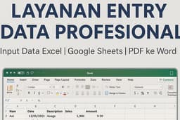 Jasa Entri Data Cepat & Rapi di Excel, Google Sheet, atau Word