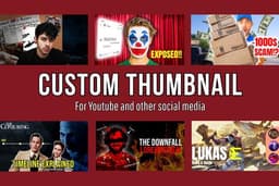 Jasa Custom Thumbnail Untuk Youtube dan Sosial Media Lain.
