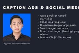 Jasa Caption Instagram, Tiktok, Facebook Murah Sehari Jadi Revisi Sepuasnya