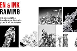 Desain Ilustrasi dan Gambar :Line Art, Pen&ink drawing