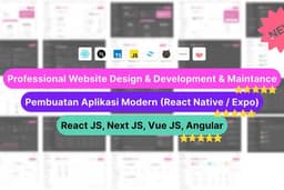 Pembuatan Website & Aplikasi Custom Profesional Modern (React JS, Next JS, Vue JS, Angular)
