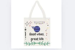 Design cover depan tote bag