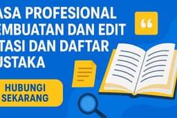 Jasa Profesional Pembuatan dan Edit Sitasi dan Daftar Pustaka