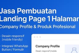 Jasa Pembuatan Landing Page 1 Halaman – Company Profile & Produk Profesional