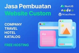 Jasa Pembuatan Website Custom, Travel, Hotel, Katalog, Company Profile, Nuxt, Node.js