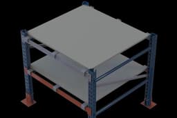 3D Modeling and 3D Rendering Industrial Rack