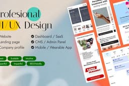 UI/UX, Website, Mobile App, Landing Page, Company Profile, Dashboard, SAAS Design, E-commerce Design