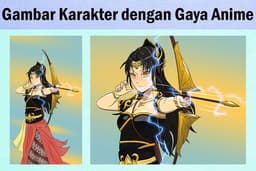 Gambar Ilustrasi dan Desain Karakter Gaya Anime Untuk Karakter Original, Art, Fanart, dll