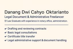 Freelancer Dokumen Hukum & Administrasi