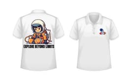 Design cover depan dan belakang T-Shirt