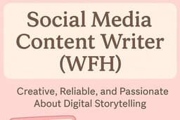 Social Media Content Writer