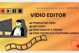 jasa editing video konten promosi, JJ, reels, TikTok, video kreatif lainnya.