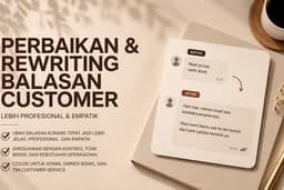 Perbaikian/Rewriting Balasan Customer Profesional & Empatik