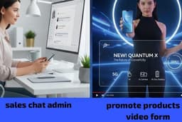 sales chat admin and product promotion in video form