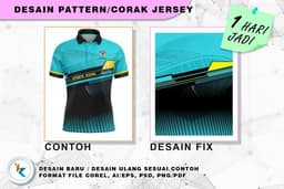 Desain pattern / corak jersey futsal, voli, club gaming, dll