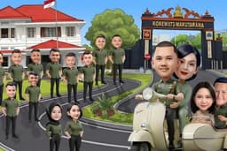Desain Foto karikatur untuk hadiah/Kado