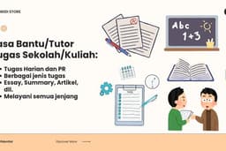 Jasa Bantu/Tutor Tugas Sekolah atau Tugas Harian (Berbagai Mapel/Matkul)