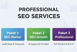 SEO Paket Untuk Meningkatkan visibilitas websites Cocok untuk Company: Starter, Growth, Professional