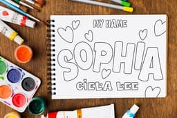 Custom Coloring Pages/ Buku Mewarnai Khusus / Buku Anak / Personal / Pribadi / Spesial