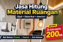 Jasa estimator kebutuhan material renovasi ruangan, studio, kamar, cafe dll.