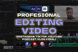 EDIT VIDIO SOSMED, IG, TIKTOK, PODCAST DLL (CEPAT, AUTO VIRAL, FYP)