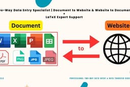 Two-Way Data Entry Specialist | Document to Website & Website to Document + LaTeX Expert Support