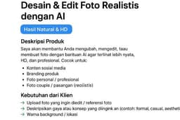 desain & edit foto realistis dengan AI- hasil natural dan HD