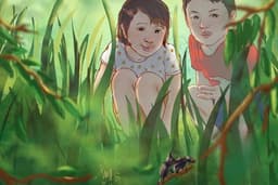 Ilustrasi anak mengamati serangga