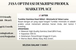 Jasa Penulisan Deskripsi Produk Marketplace (Shopee/Tokopedia) SEO Friendly