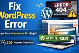 Jasa Perbaikan Error WordPress, Plugin, Elementor / Divi / Woocommerce
