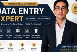Virtual Assistant & Data Entry | Administrasi, Input Data, Excel, Google Sheets, Web Research