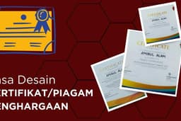 Desain sertifikat/piagam penghargaan proses cepat